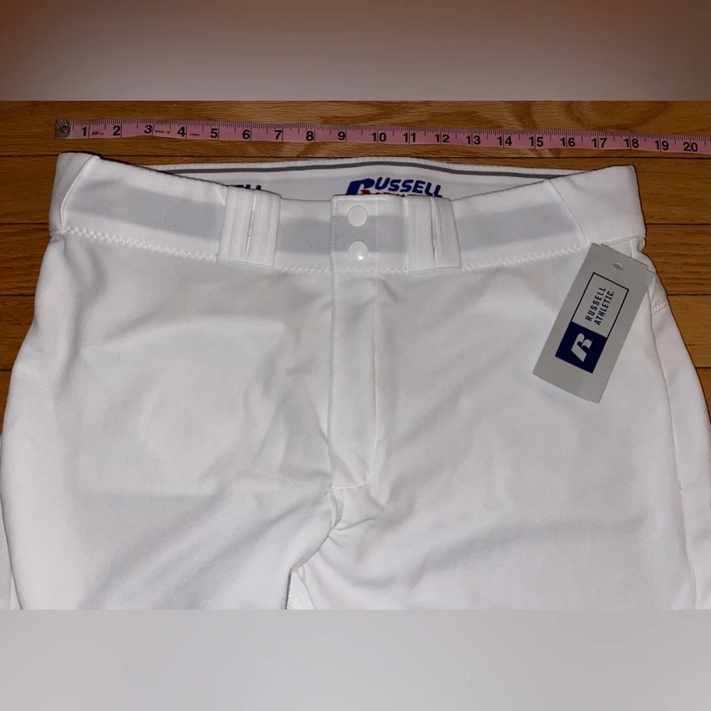 NWT Russell Athletic White Pro Diamond Fit Double Knit Softball Knicker Pants XL - Picture 6 of 8